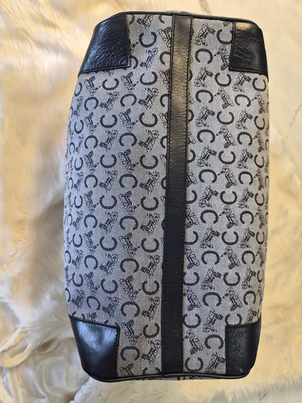 Celine Cream & Black Monogram Travel Duffle - Picture 7 of 14